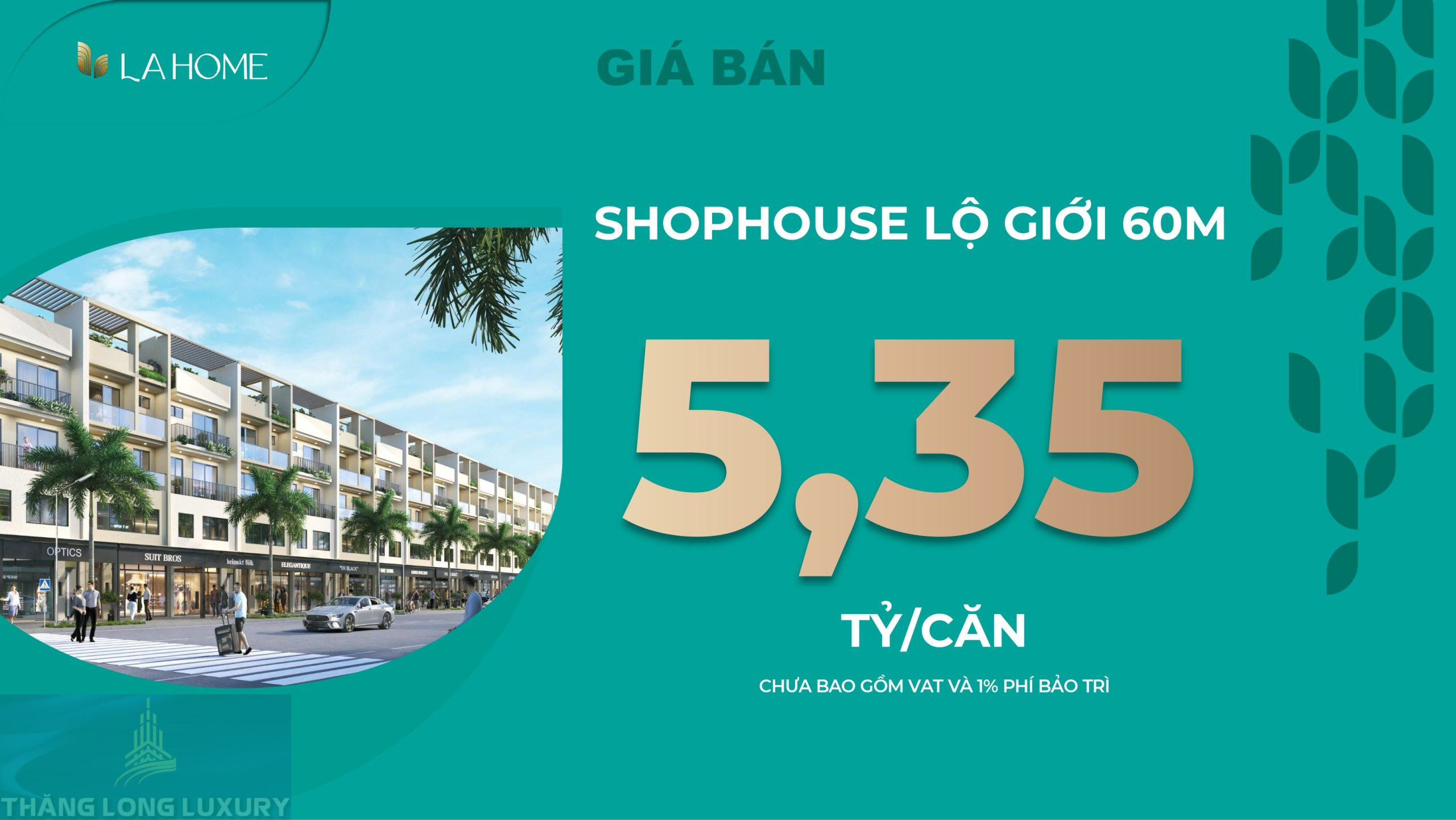 Giá Bán Chạm đáy Của Shophouse La Home Long An Lộ Giới 60m