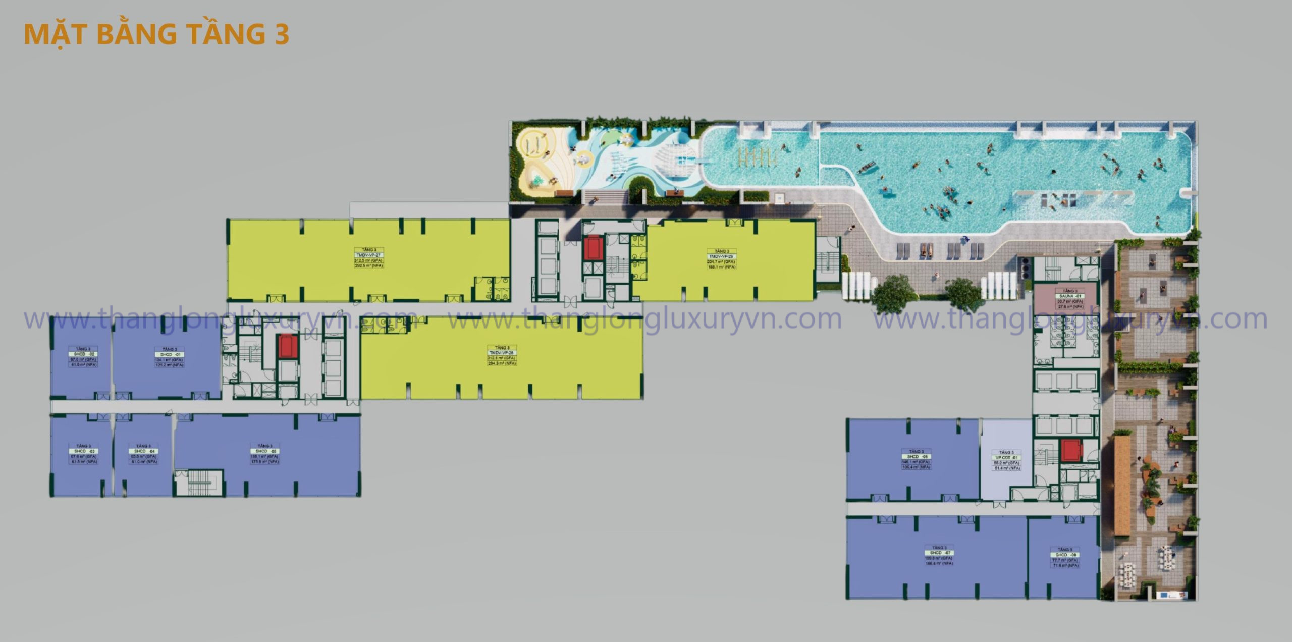 Mặt Bằng Happy One Mori_tầng 3