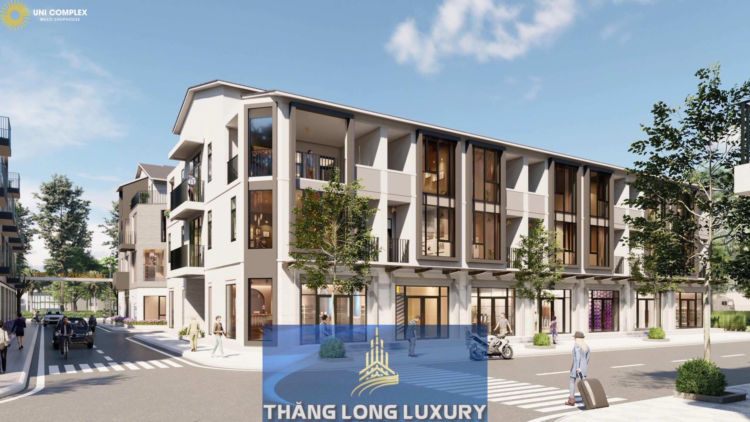 Một Góc Phối Cảnh Nhà Phố Thương Mại Uni Complex Bình Dương