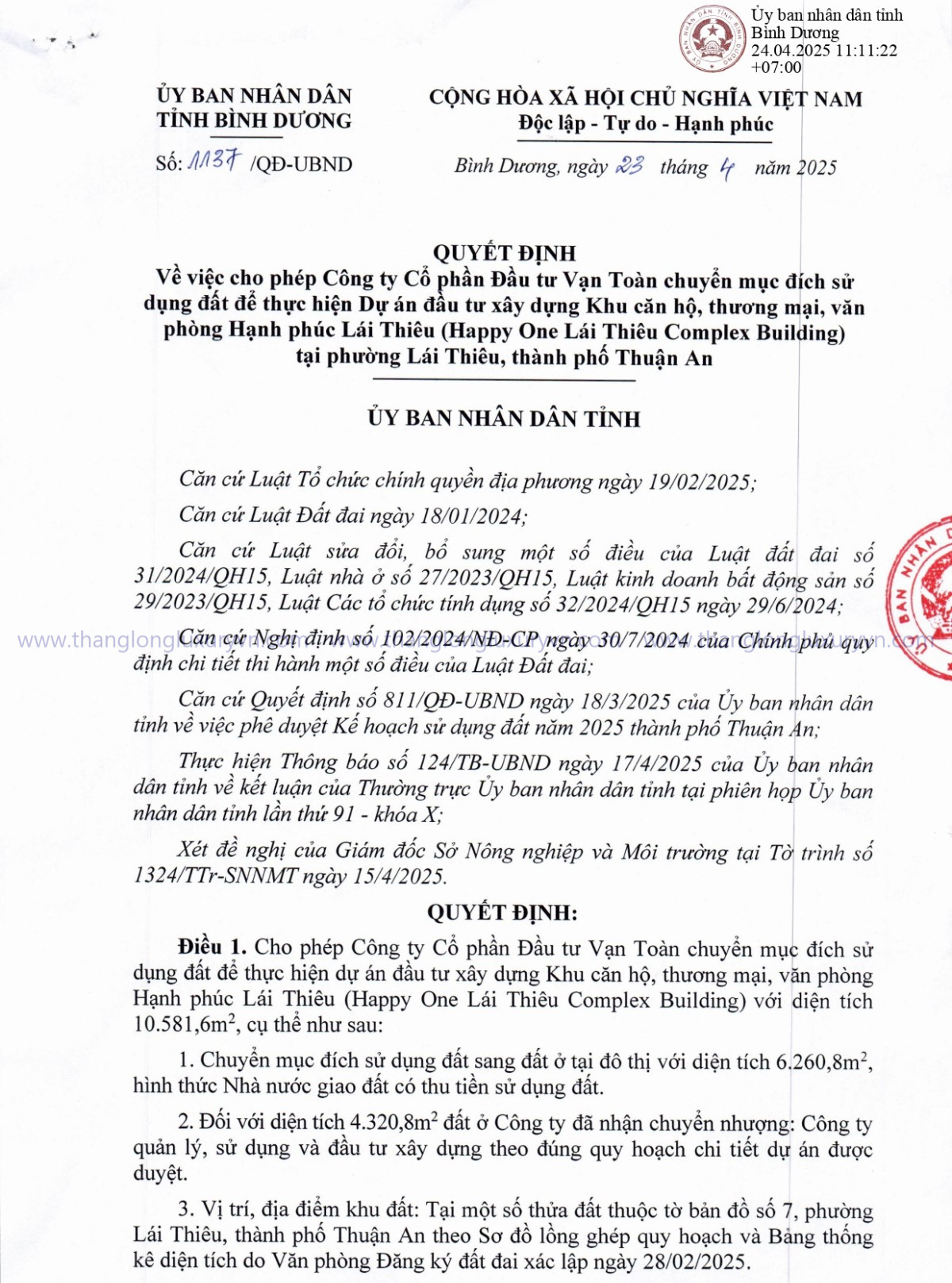 Quyết định Giao đất (1)