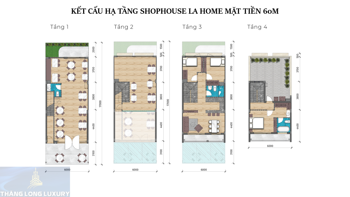 Thiết Kế Cực Kỳ Linh Hoạt Shophouse La Home Long An Lộ Giới 60m